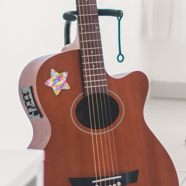 STICKER ÉTOILE PERSONNALISÉ JOYEUX DE COULEUR ÉPARGNÉE NOËL (Créateur téléchargé)
