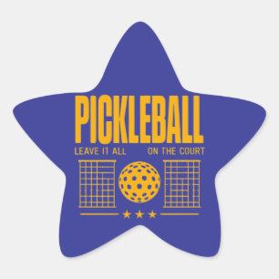 Sticker Étoile Pickleball Spirit - Laissez Tout Sur La Cour