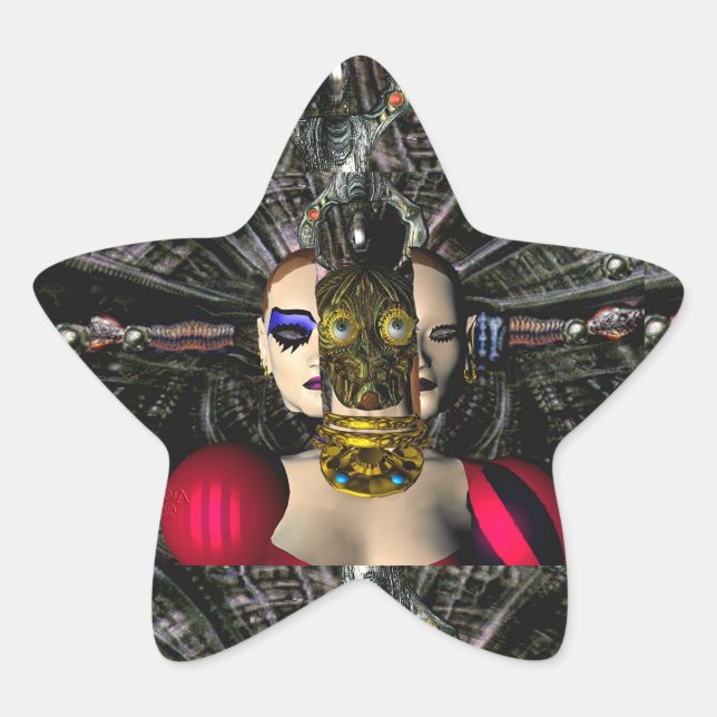 Sticker Étoile PILOTE SPACESHIP ANDROID XENIA, Science-fiction (Devant)