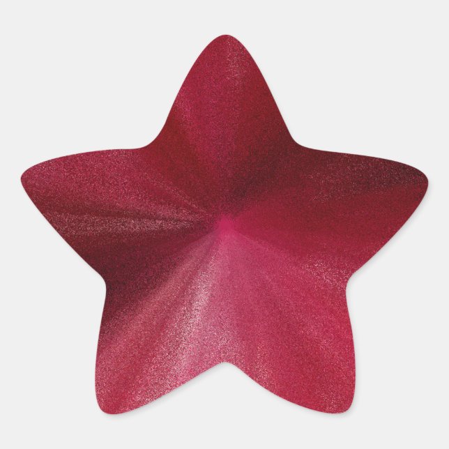 Sticker Étoile Pink Satin Sparkles (Devant)