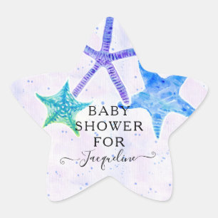Sticker Étoile Plage Bord de mer Colorful Starfish Baby Girl Douc