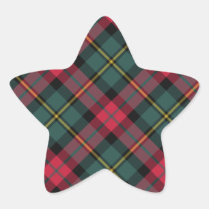 Sticker Étoile Plaid vintage de Noël