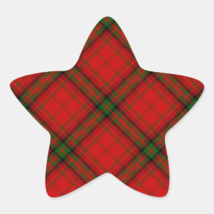 Sticker Étoile Plaque rouge vert tartan MacDougall