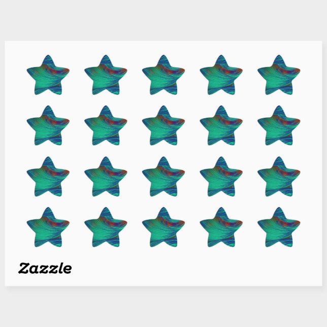 Sticker Étoile Plumes Phoenix - Paint Splatter (Feuille)