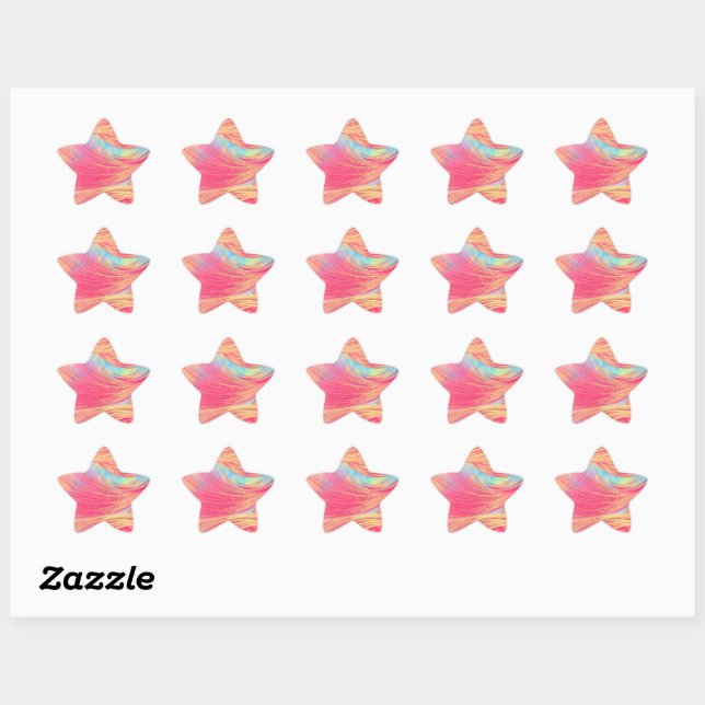 Sticker Étoile Plumes Phoenix - Paint Splatter (Feuille)