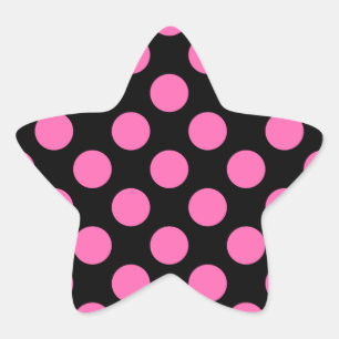 Sticker Étoile Points roses chauds