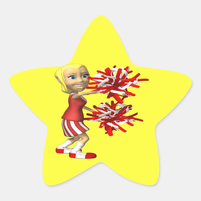 Sticker Étoile Pom-pom girl (Devant)
