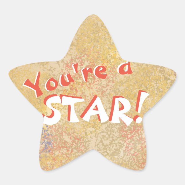 Sticker Étoile Pony Sunset Pet Star "Vous êtes une étoile !" (Devant)