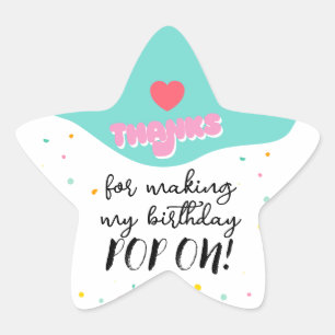 Sticker Étoile Pop On Over Anniversaire