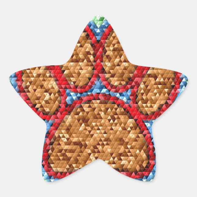 Sticker Étoile Pot de chien basse (Devant)