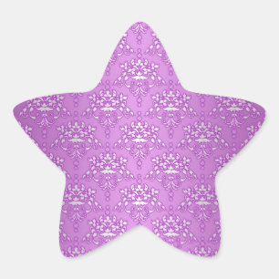 Sticker Étoile Pourpre Majenta Damassé Victorien
