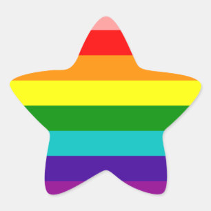 Sticker Étoile Premier drapeau Gay pride arc-en-ciel