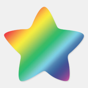 Sticker Étoile Pride lgbtq lgbt couleurs arc-en-ciel motif