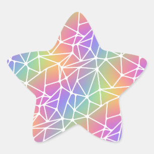 Sticker Étoile prisme synapse net - toile arc-en-ciel :