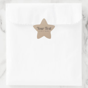 Sticker Étoile Produit Artisanal Papier Kraft Simple Tendance Vin