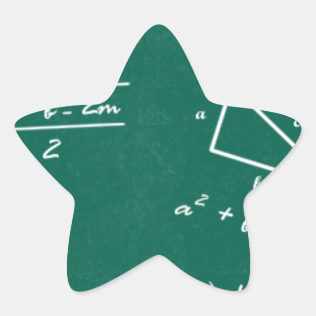 Sticker Étoile professeur de mathématiques algebra geek (Devant)