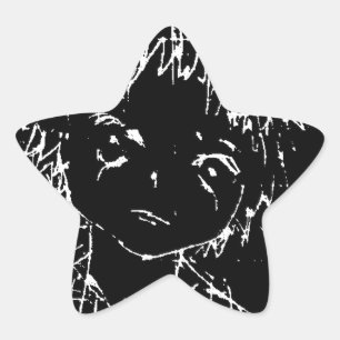 Sticker Étoile projet noir quotidien de manga d'anime