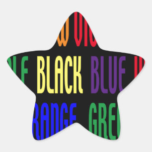 Sticker Étoile Quelle est ma couleur ?