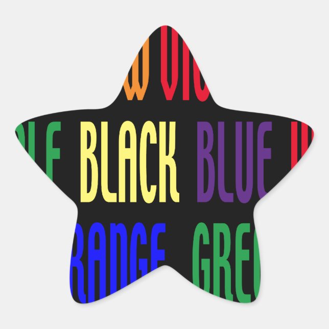 Sticker Étoile Quelle est ma couleur ? (Devant)