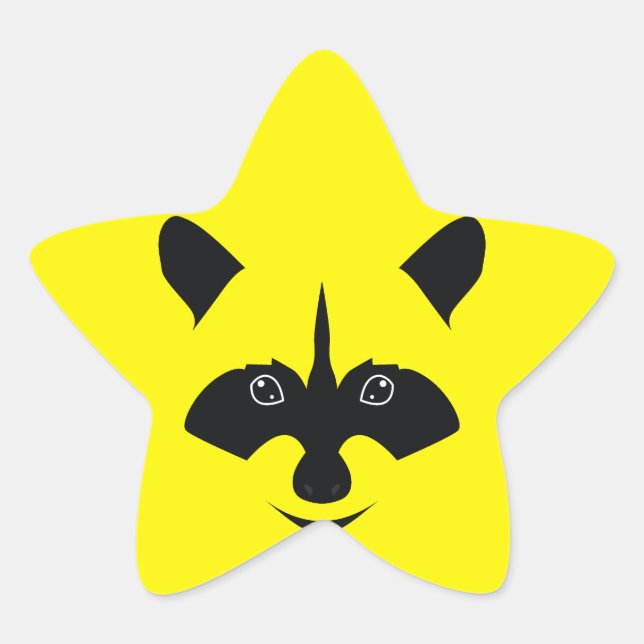 Sticker Étoile Raccoon (Devant)