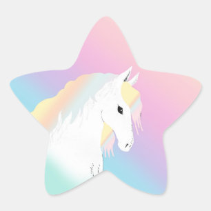 Sticker Étoile Rainbow Horse Unicorn Equestrium Girly