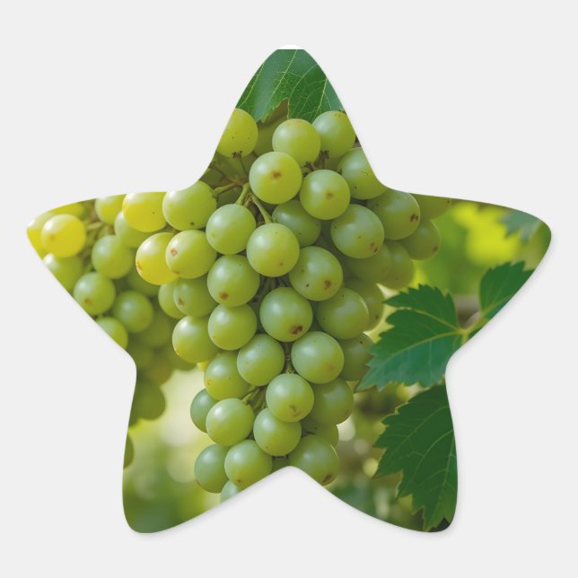 Sticker Étoile Raisin Vert Frais (Devant)