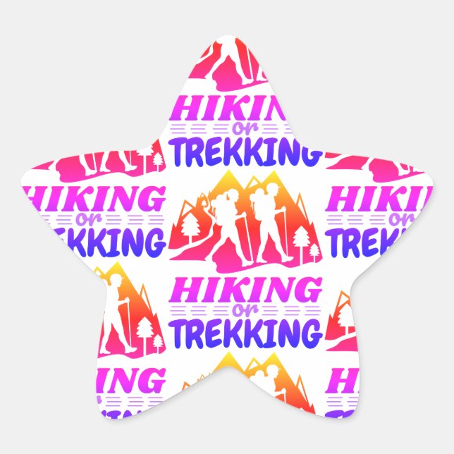 Sticker Étoile Randonnée ou trekking (Devant)