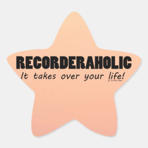 Sticker étoile Recorderaholic