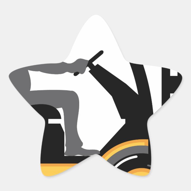 Sticker Étoile Remorque jaune (Devant)