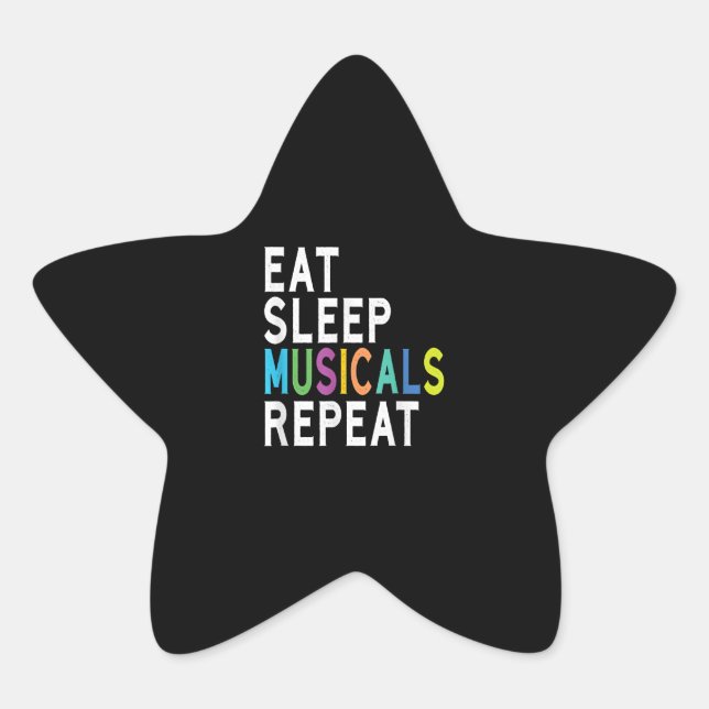 Sticker Étoile Répéter les comédies musicales du sommeil (Devant)