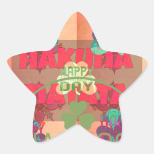 Sticker Étoile Restez béni Bonne Saint Patrick Jour Hakuna Matata