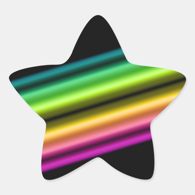 Sticker Étoile retro video neonstripe :  (Devant)