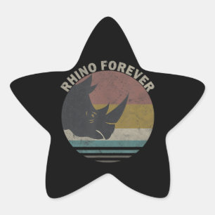Sticker Étoile Rhino Spirit Animal Lovely Costume Cadeau