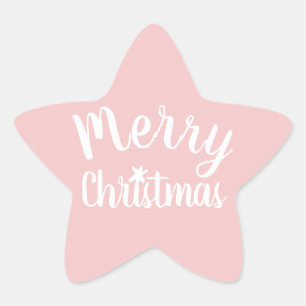 Sticker Étoile Rose de Joyeux Noël
