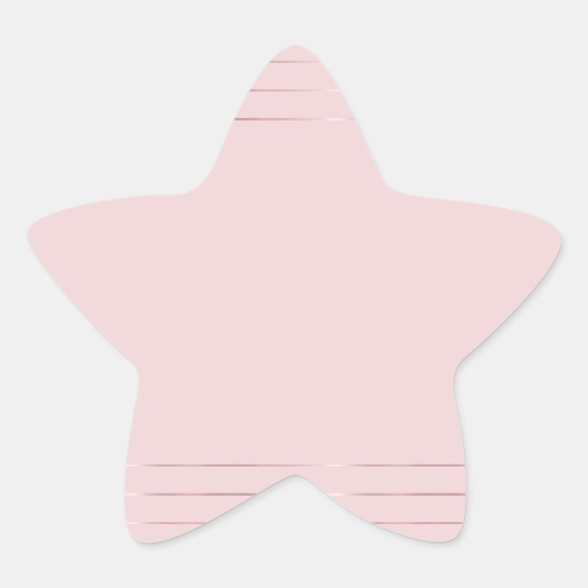 Sticker Étoile Rose Gold Blank Modèle moderne tendance élégant (Devant)