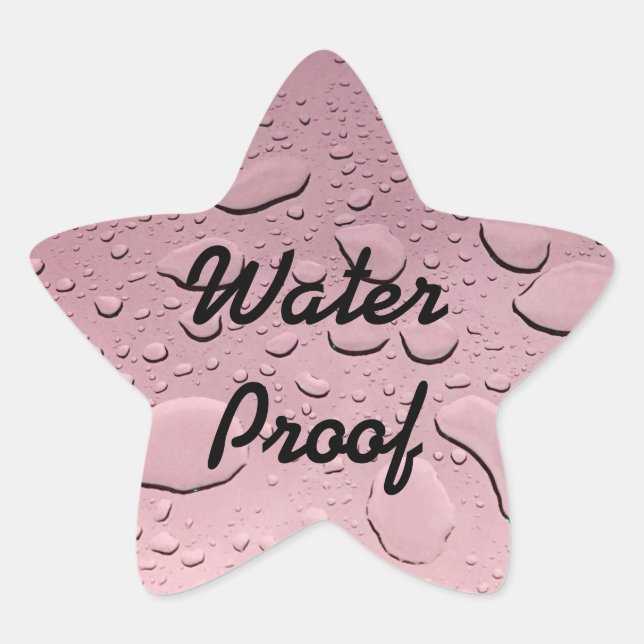 Sticker Étoile Rose Gold Rose Imperméable Sans Éclaboussures Frai (Devant)