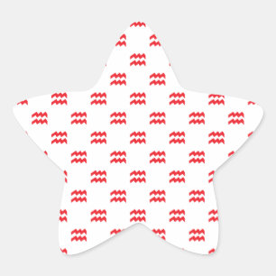 Sticker Étoile Rouge Motif Aquarius