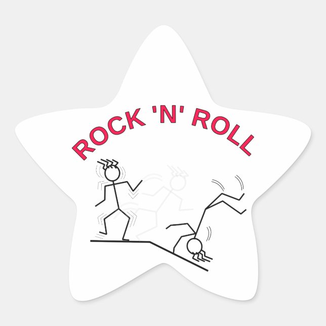 Sticker Étoile Rouleau Rock 'N' (Devant)