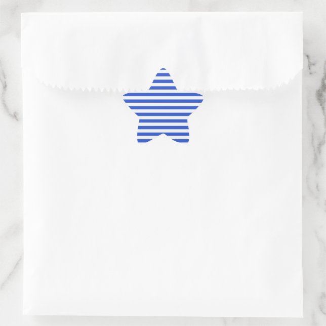 Sticker Étoile Royal Blue Combination Stripes par Shirley Taylor (Sac)