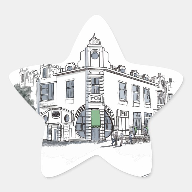 Sticker Étoile rue de la vieille ville (Devant)