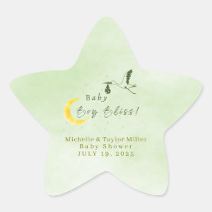 Sticker Étoile Sage Green Starlit Baby Boy Bliss Livraison Spécia