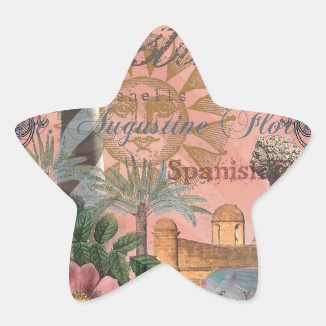 Sticker Étoile saint augustine florida voyage art antique (Devant)