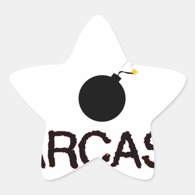 Sticker Étoile Sarcasme bombardée (Devant)