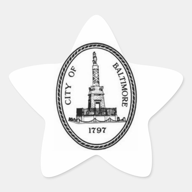 Sticker Étoile Sceau Baltimore (Devant)