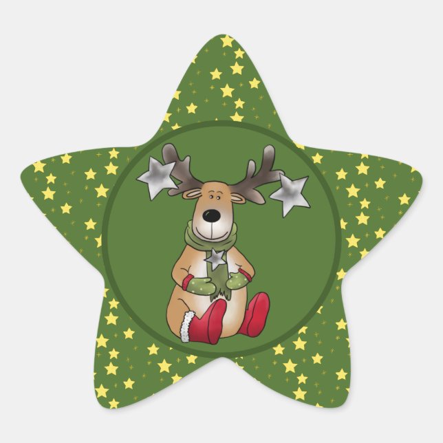 Sticker Étoile Sélénium de Noël et étoiles (Devant)