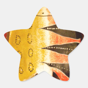 Sticker Étoile Sensation striée Tigre Barbe Poisson Imprimer