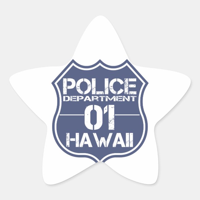 Sticker Étoile Service de police d'Hawaii Shield 01 (Devant)