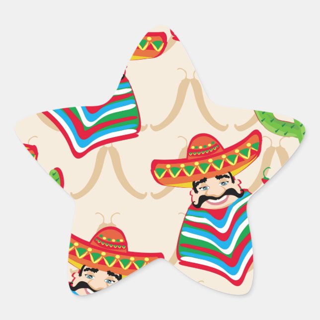 Sticker Étoile sieste mexicaine (Devant)