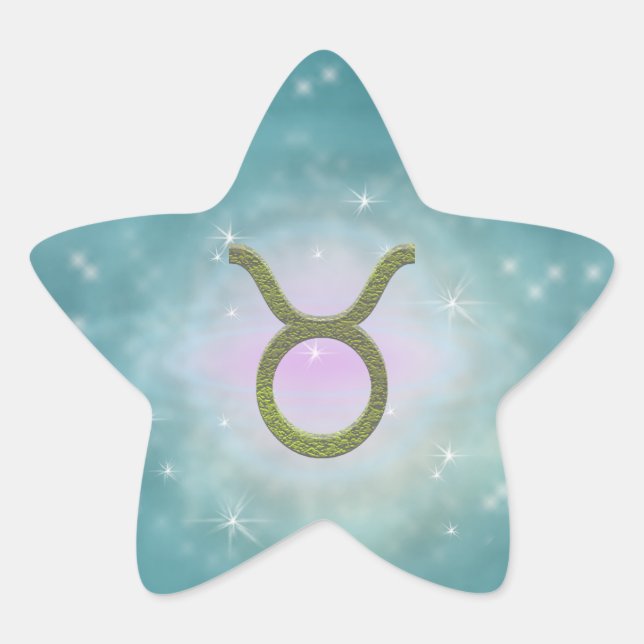 Sticker Étoile Signe astrologique du zodiaque de couleur Pick Tau (Devant)