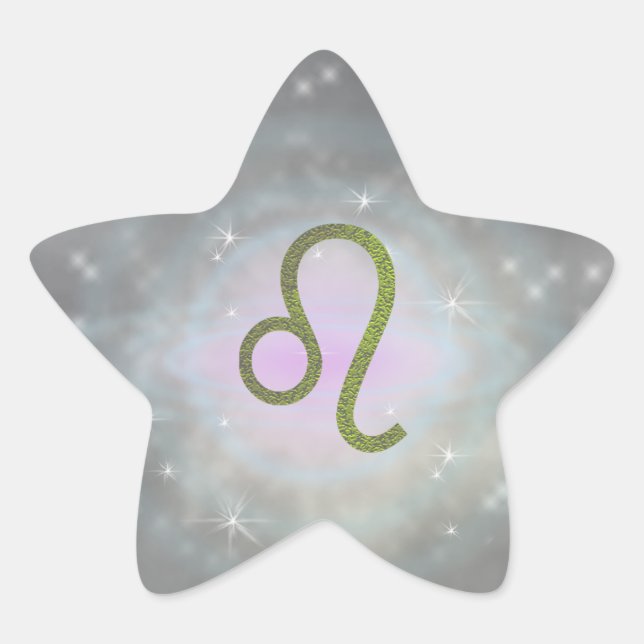 Sticker Étoile Signe astrologique Leo Zodiac couleur (Devant)